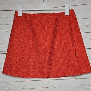 Topshop Orange A-Line Mini Skirt